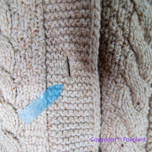 Eddie Bauer Chunky Cable Knit Lambs Wool cotton blend Cardigan Sweater, size‎ L - Picture 4 of 15